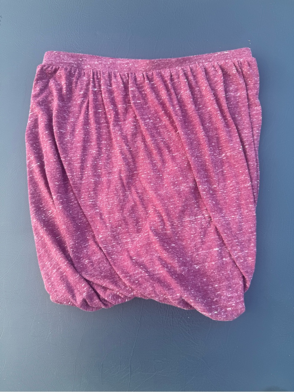 Free People Marled Tulip Hem Mini Skirt in Berry